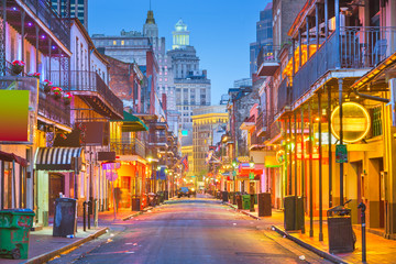Fototapete - Bourbon Street, New Orleans, Louisiana, USA