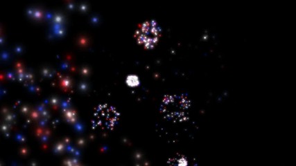 Poster - Election day fireworks celebrate president of United States of America.Patriotic explosion confetti colors of the American flag.