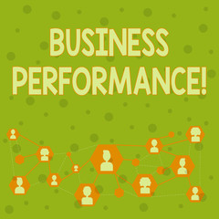 Fototapete - Word writing text Business Perforanalysisce. Business photo showcasing determining how the business can reach better its goals Online Chat Head Icons with Avatar and Connecting Lines for Networking