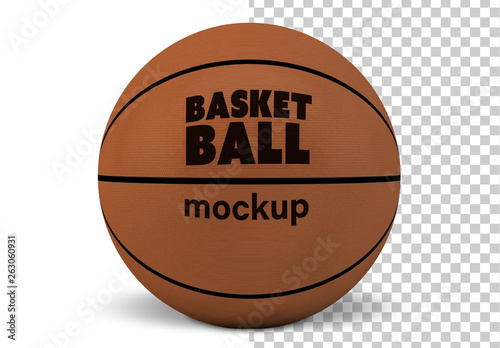 Download Basketball Isolated On White Mockup Stock Template Adobe Stock