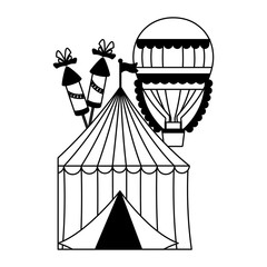 Canvas Print - carnival tent air balloon