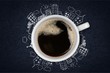 © BillionPhotos.com - Cup od hot coffe on doodles background