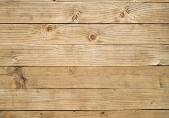 Wall Mural - New varnished wooden wall closeup