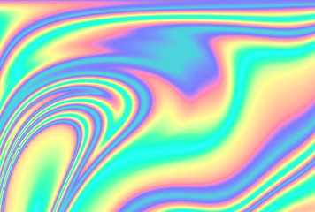 Poster - abstract colorful holographic background in 80s-90s style