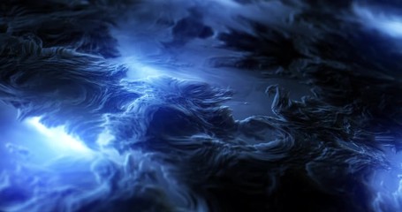 Poster - abstract fractal landscape. wave and ripple motion background. vj seamless loop. 3d render
