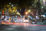 Fototapeta  - street of melbourne at night