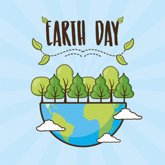Wall Mural - earth day card
