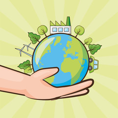 Wall Mural - earth day card