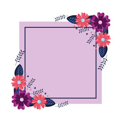 Wall Mural - flowers badge decoration