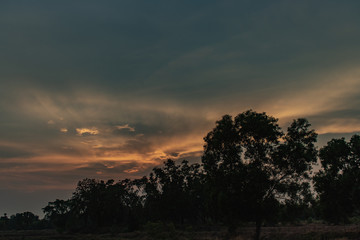 Wall Mural - Landscape Sunset sky