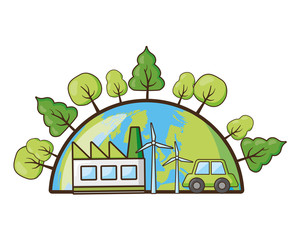 Wall Mural - earth day card