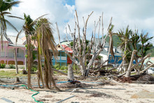 Hurricane Irma Aftermath Destruction To Some Of St.maarten/stmartin Beaches 