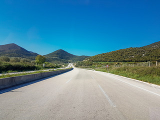 tunnel in egnatia street in highway between Ioaannina perfecture and Igoumenitsa Greece