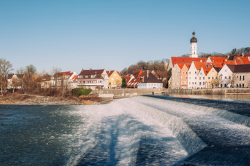 Canvas Print - Landsberg am Lech in winter, at Bavaria Germany