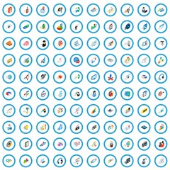 Poster - 100 training icons set in isometric 3d style for any design vector illustration