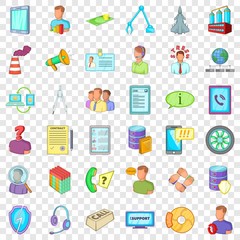 Poster - Country economy icons set. Cartoon style of 36 country economy vector icons for web for any design