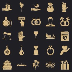 Canvas Print - Gift icons set. Simple set of 25 gift vector icons for web for any design