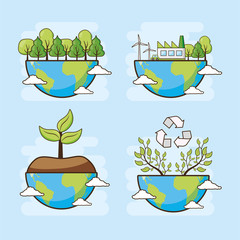 Wall Mural - earth day card