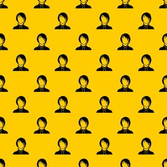 Poster - Woman pattern seamless vector repeat geometric yellow for any design