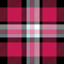 Tartan Seamless Plaid Pattern Illustration In Red, Black, Pale Blue, Pink And White Combination For Textile Design