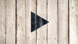 © Oleksii Synelnykov - Play Symbol Icon. Video play button wooden vintage style on rustic background. Play Symbol Icon. Media player button icons. Video play button wooden vintage style on rustic background.