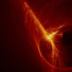 Wall Mural - red and orange glow energy wave.