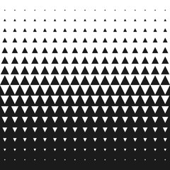 Vector Seamless Black and White Morphing Triangle Halftone Grid Gradient Pattern Geometric Abstract Background