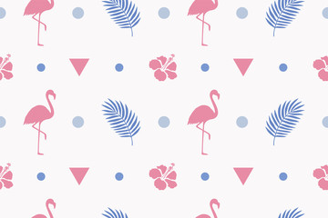 Sticker - Tropical Decoration Pattern. Endless Vector Background.