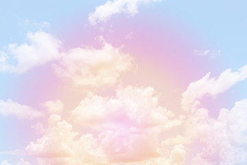 Wall Mural - Cloud and sky with a pastel colored. Nature abstract background