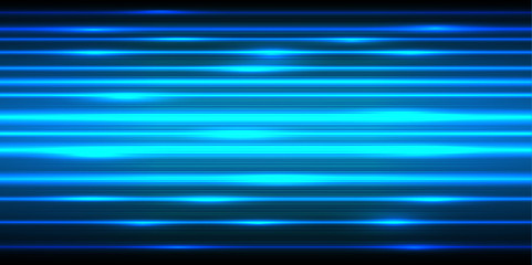 Wall Mural - Abstract blue light power line fast speed on black design modern technology futuristic background vector illustration.