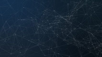 Wall Mural - digital cyber space with line connecting for graphic background, future system programming and data 