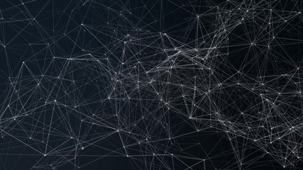 Wall Mural - digital cyber space with line connecting for graphic background, future system programming and data 
