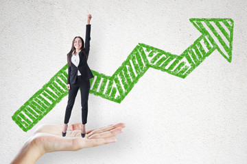 Aufkleber - Growth and success concept