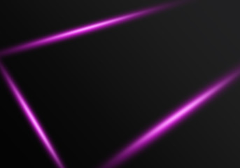 Wall Mural - abstract black background with purple light lines rays with copy space for your text design template