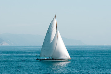  Big white sailboat