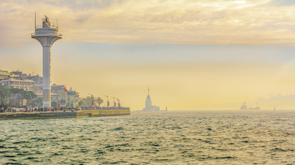 Wall Mural - Maiden's Tower in istanbul, Turkey (KIZ KULESI - USKUDAR)