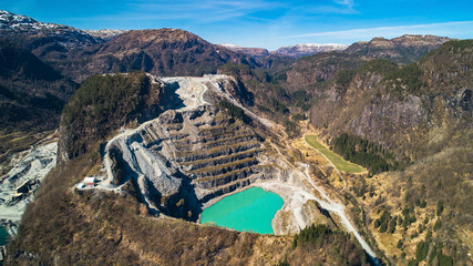 Mine pit. Hordaland, Norway.