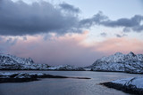 Fototapeta Łazienka - Svolvaer in Winter on Lofoten Archipelago in the Arctic Circle in Norway