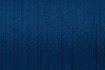 Wall Mural - Macro picture of dark blue thread texture background