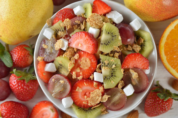 Wall Mural - Dietary fruit salad