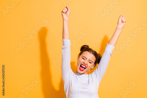 Fotografía Portrait of her she nice-looking attractive lovely winsome sweet cheerful cheery