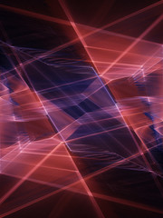 Aufkleber - Abstract lines background. Fractal graphics 3d illustration. Science or technology concept.