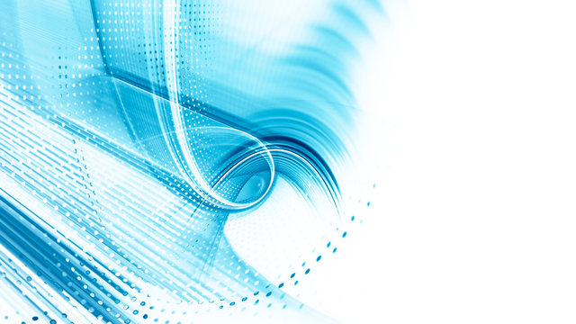 Abstract background. 3d illustration. Fractal graphics composition of dots, waves and rays of light.