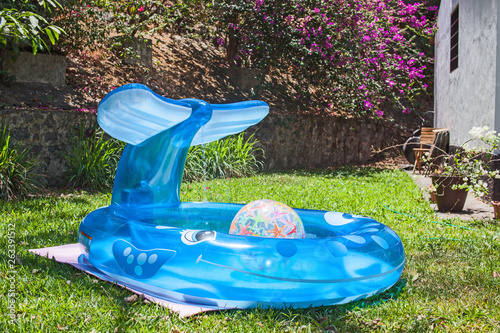 inflatable pool in shower