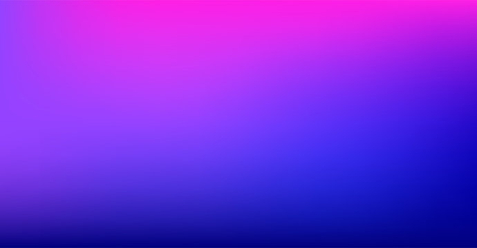 Purple Blue Gradient Vibrant Dreamy Vector Background. Sunrise, Sunset, Sky, Water Color Overlay Neon Design Element. Luxury Trendy Holograph Defocused Texture. Digital Funky Cool Tech Gradient Paper.