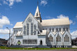View of St. George's Cathedral. The wooden church reaches a height of 43.5 metres (143 ft). It is the seat of the Bishop of Guyana.
