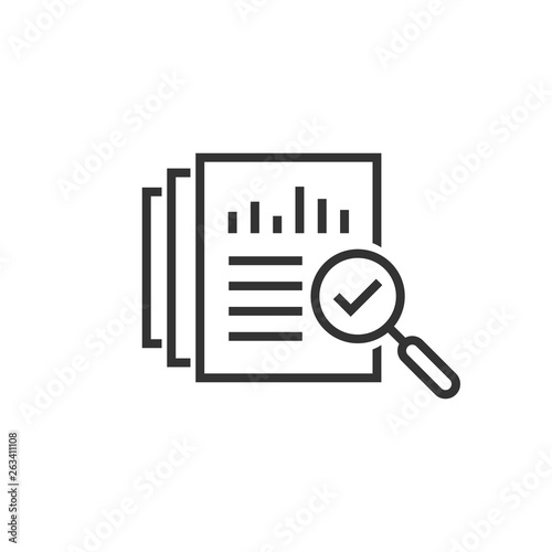 Cuadros en Lienzo Audit document icon in flat style