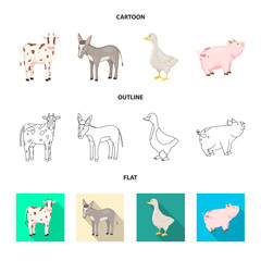 Vector design of breeding and kitchen  icon. Set of breeding and organic  stock vector illustration.