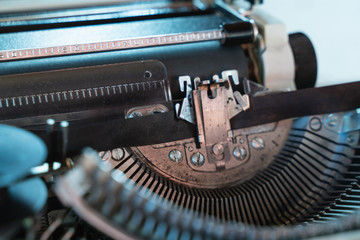 Fototapete - Abstract background with metal part and elements of typewriter