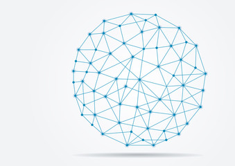 Global network icon,Abstract sphere.-vector illustration